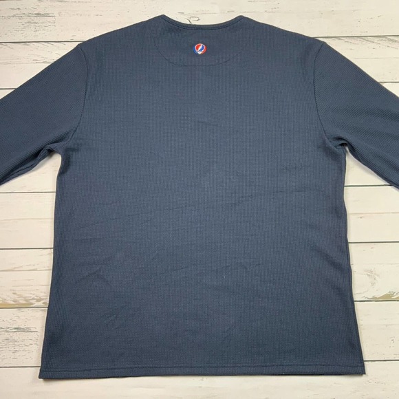 Grateful Dead Section 119 Shirt Mens XXLarge Blue Henley Casual Long Sleeve. - Picture 13 of 15
